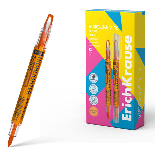 Picture of ERICHKRAUSE HIGHLIGHTER V-16 DOUBLE SIDED WITH ZOOM ORANGE